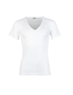 Beeren Heren T-shirt met diepe V-hals M3000 6Pack Wit