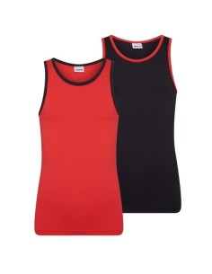 Beeren Meisjes Mix&Match hemd Rood/Zwart 2Pack