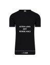 Beeren Heren Extra lang T-shirt met O-hals M3000 Zwart